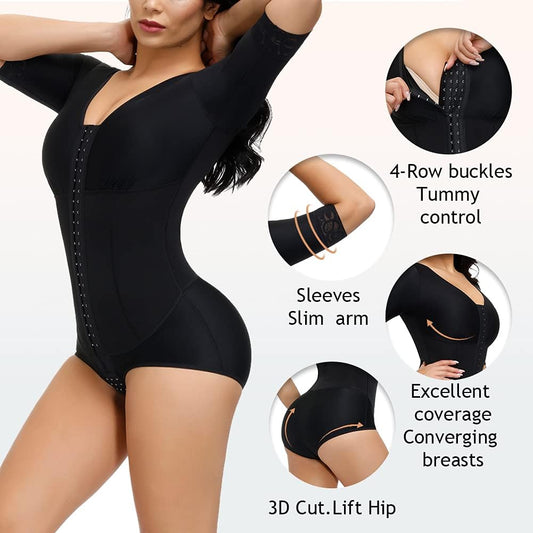 Fajas Colombianas Reductoras Y Moldeadoras Postpartum Shapewear for Women Tummy Control Full Body Shaper with Butt Lifter Waist Trainer Slimming Girdles Compression Garment