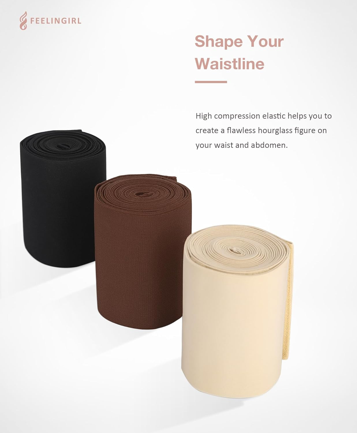 Waist Trainer for Women Waist Trimmer Belt Tummy Wrap Waist Cincher plus Size Waist Wrap (One Size, Beige)