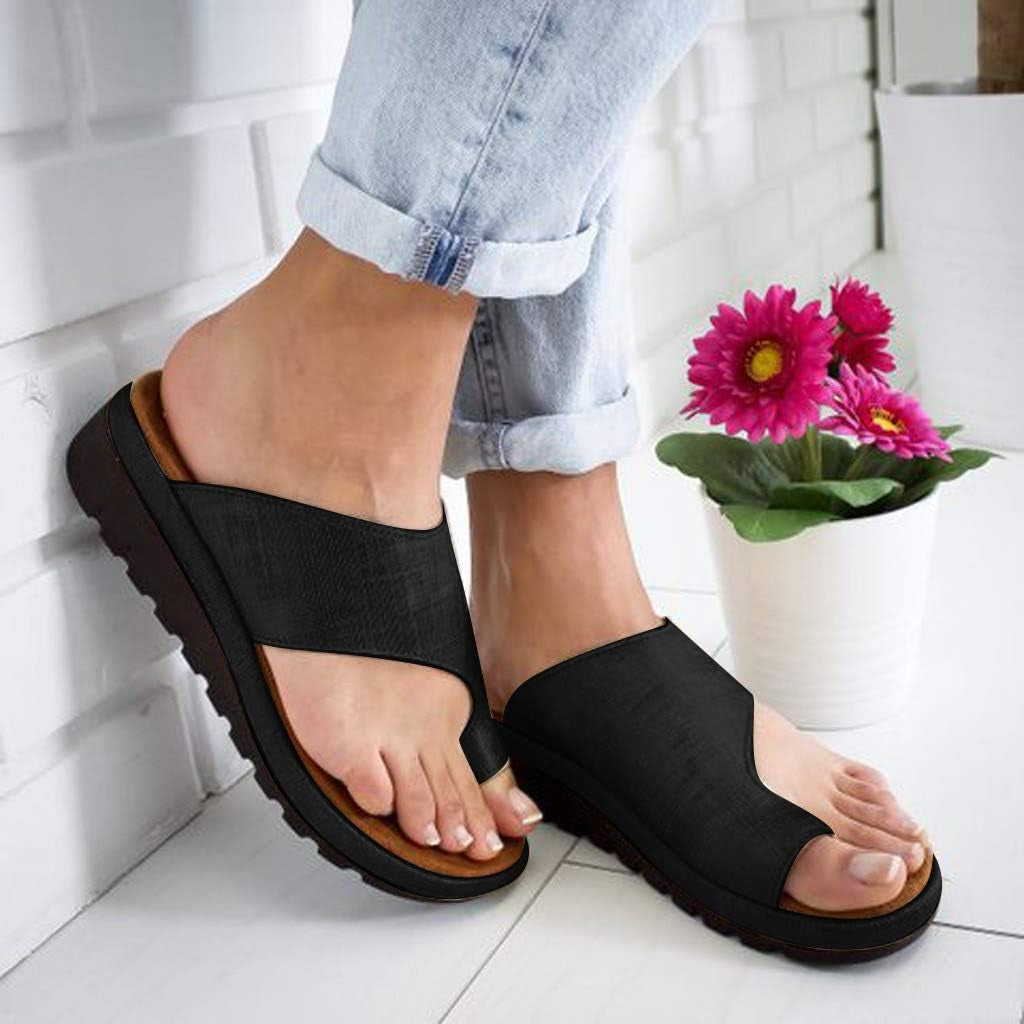 Sandals for Women Wide Width,2020 Comfy Platform Sandal Shoes Comfortable Ladies Shoes Summer Beach Travel Shoes Sandals Black
