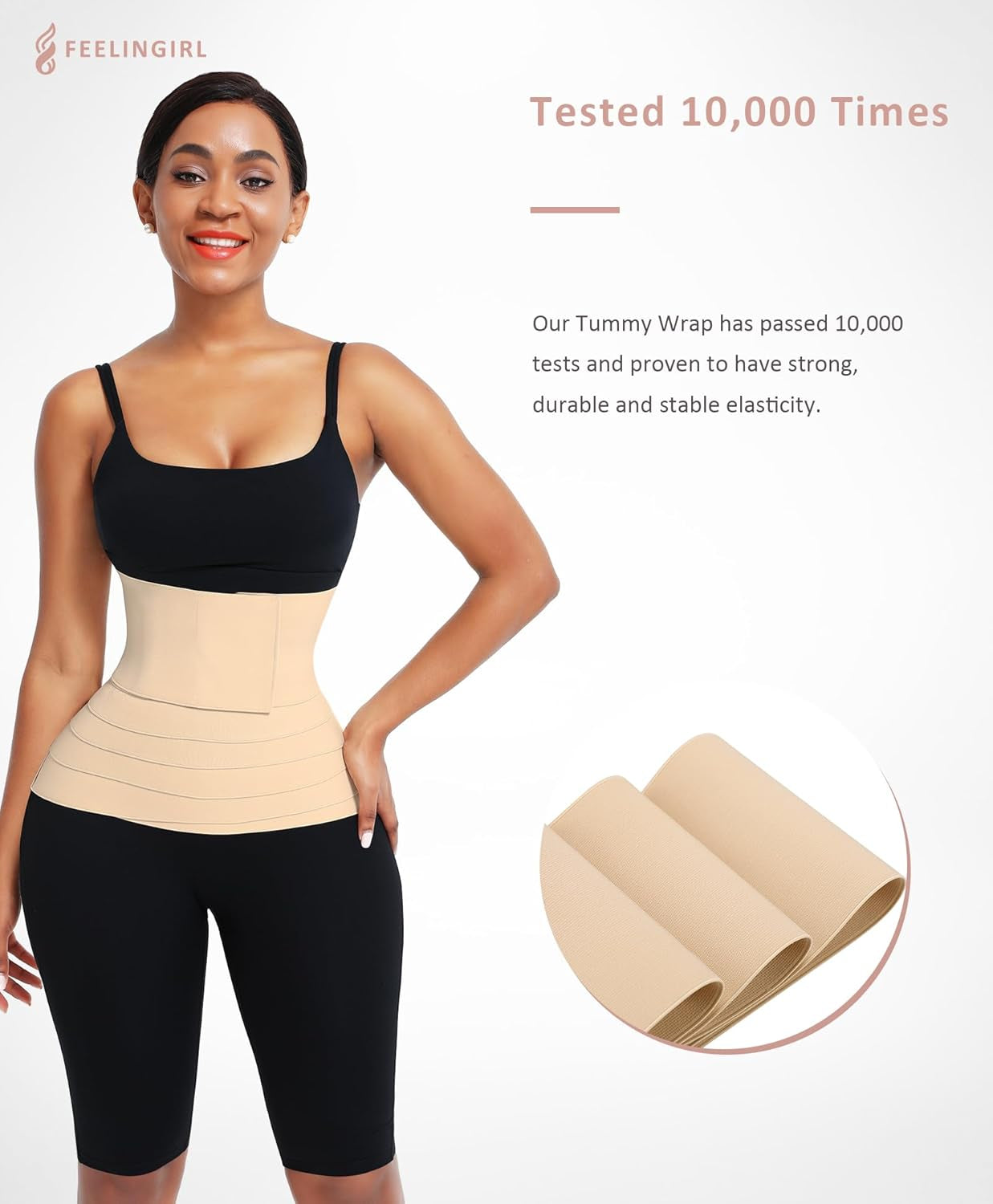 Waist Trainer for Women Waist Trimmer Belt Tummy Wrap Waist Cincher plus Size Waist Wrap (One Size, Beige)