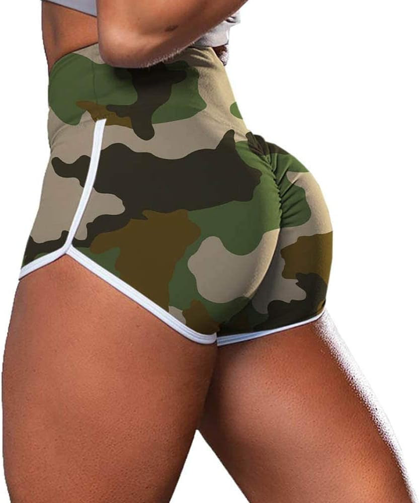 Women'S Workout Shorts Scrunch Booty Gym Yoga Pants Middle/High Waist Butt Lifting Sports Leggings