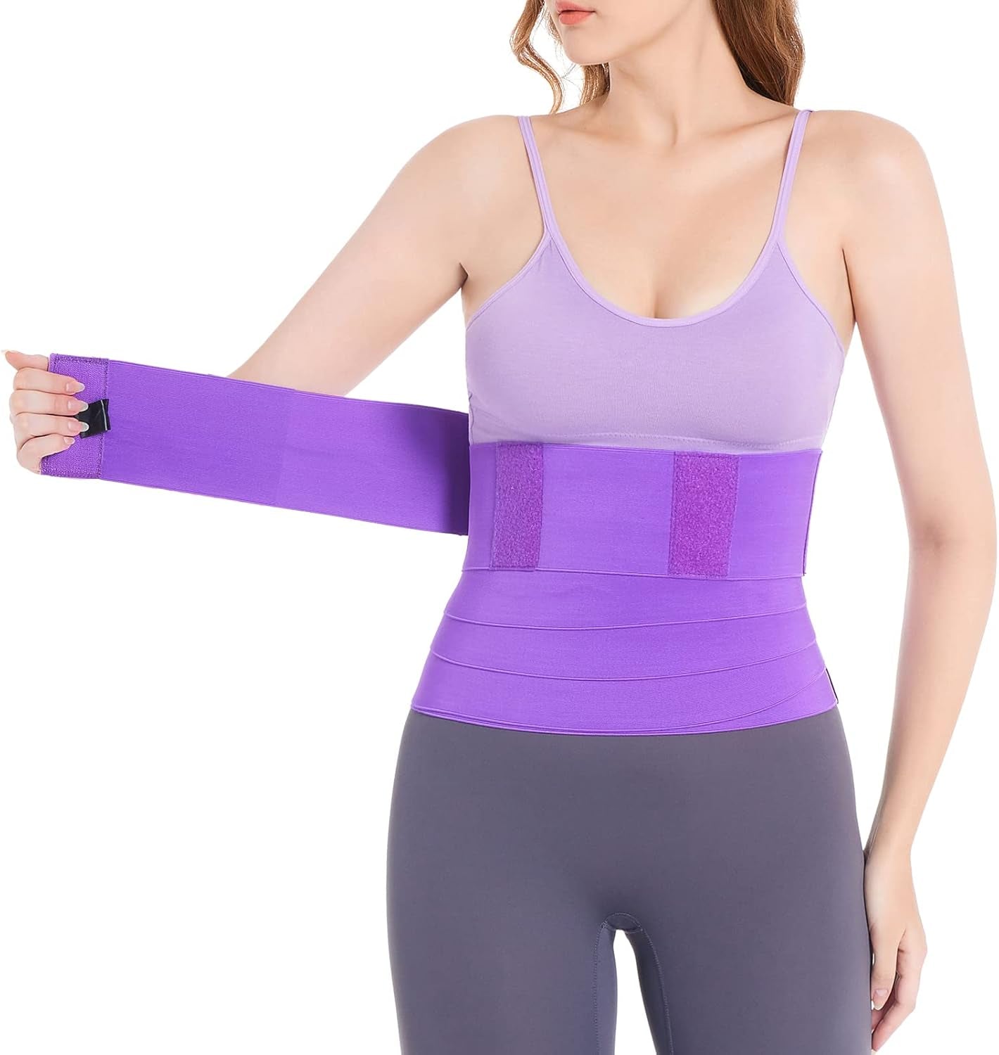 Bandage Wrap Waist Trainer ,Snatch Me up Bandage Wrap,Waist Trainer for Women, Invisible Waist Trainer (Purple5M)
