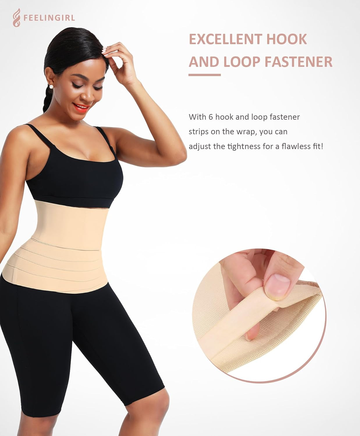 Waist Trainer for Women Waist Trimmer Belt Tummy Wrap Waist Cincher plus Size Waist Wrap (One Size, Beige)